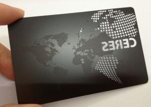 China Welcomed Luxury Black Metal Business Card , Matte Black Business Card on sale