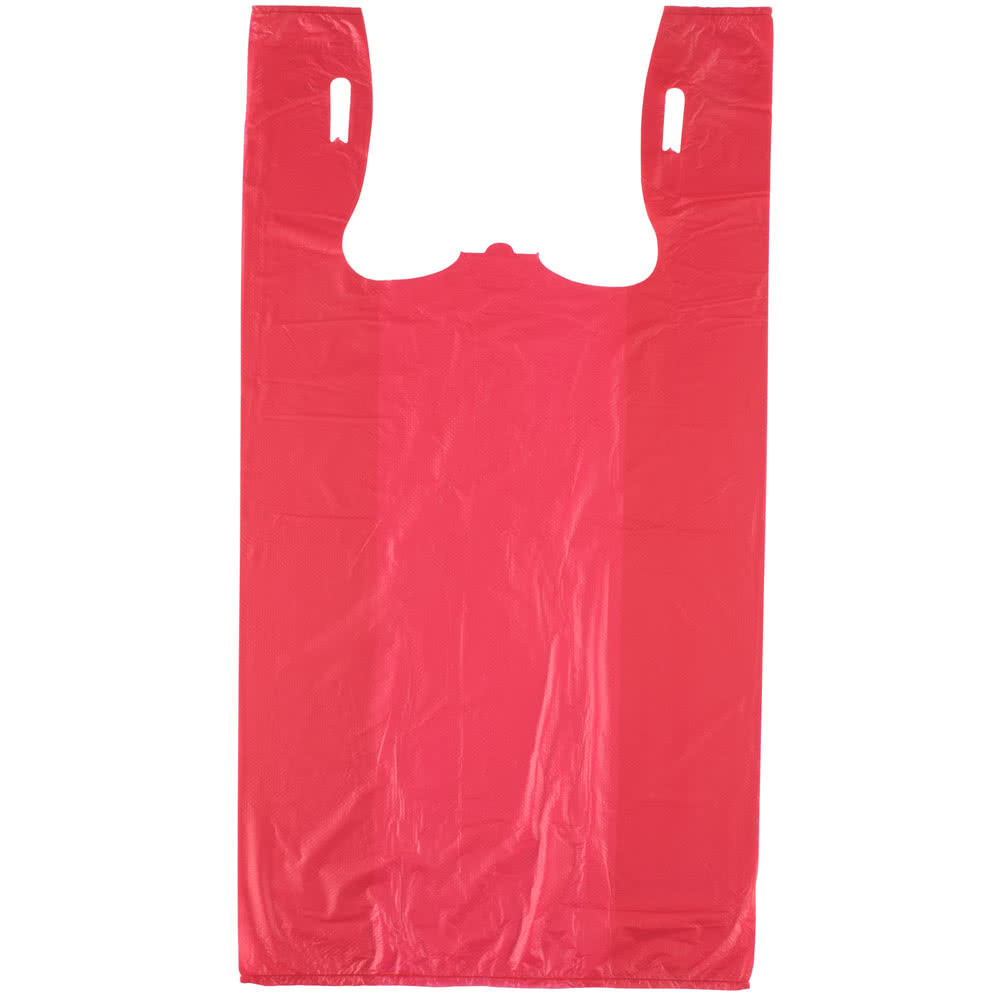 China Custom Plastic T Shirt Bags , Unprinted Embossed Recycled T Shirt Bags wholesale