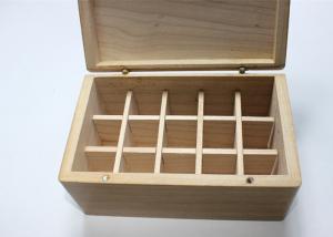 China Pine Wood Handmade Wooden Boxes Nature Color Hinged Lid For Essential Oil wholesale