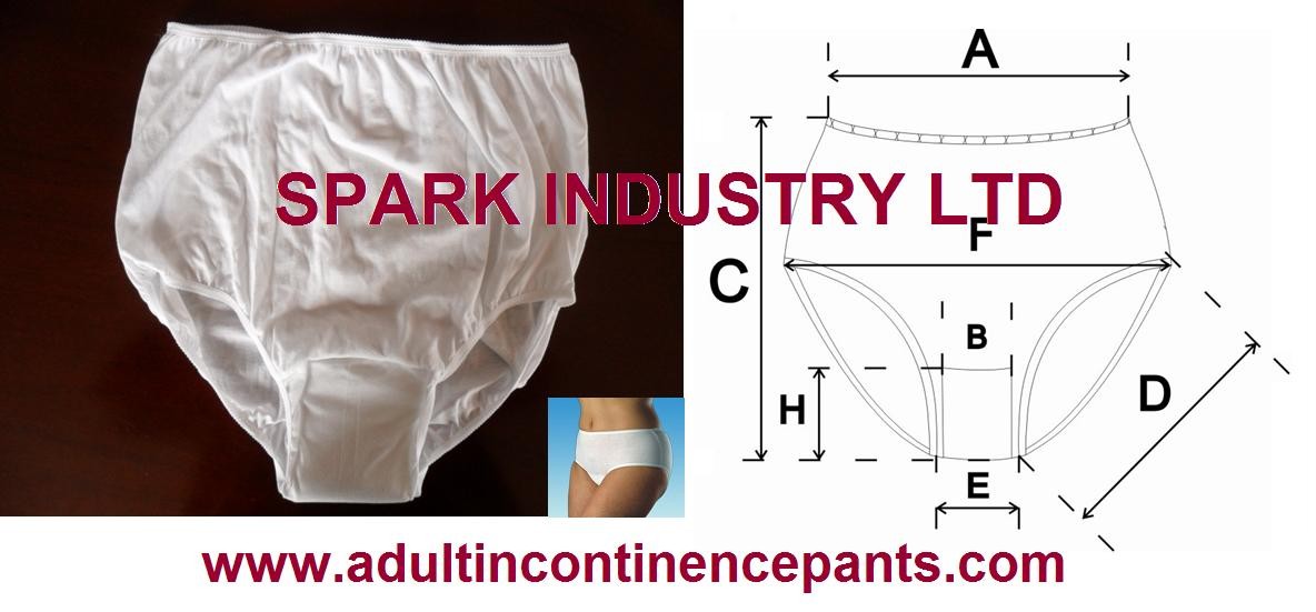 China 3xl Women Cotton Washable Incontinence Briefs With Pad , Customized wholesale