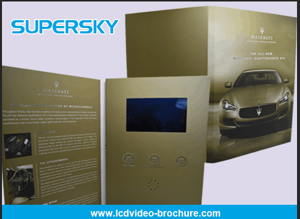 China Rechargeable LCD Video Brochure , Video In Print Brochure For Advertising wholesale