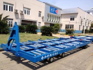 China Labor Saving 20 Ft Container Pallet Dolly Wear Resistance With Solid Tire wholesale