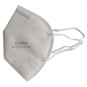 China Earloop Type 3D Foldable FFP2 Mask White Color Non Irritating Dust Prevention wholesale