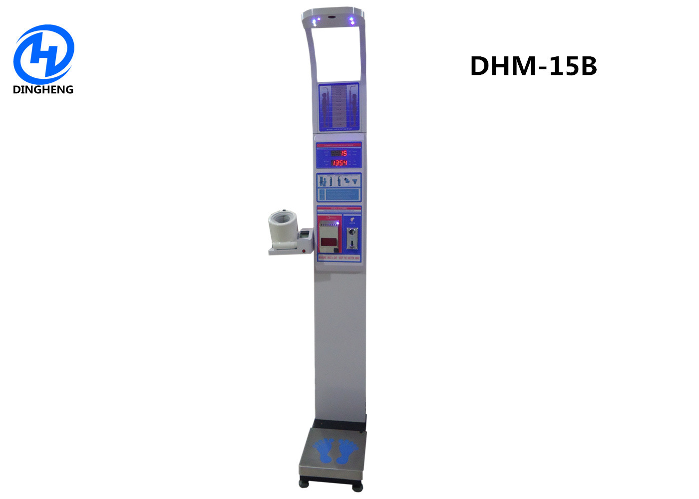 China ultrasonic electronic height and weight coin operated weighing scale with bmi blood pressure wholesale