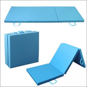 China Carrying Handles Tri - Fold Thick Exercise Mat For Tumbling MMA Martial Arts on sale