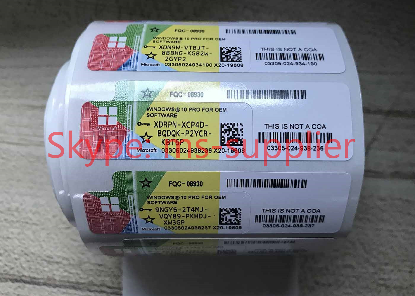 China Microsoft Win 10 Pro COA License Sticker With Genuine OEM Key Multi Language and 100% Online Activation wholesale