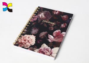 China Rose Metallic Color Wire Binding Spiral Notebook Printing / Spiral Bound Printing Services wholesale