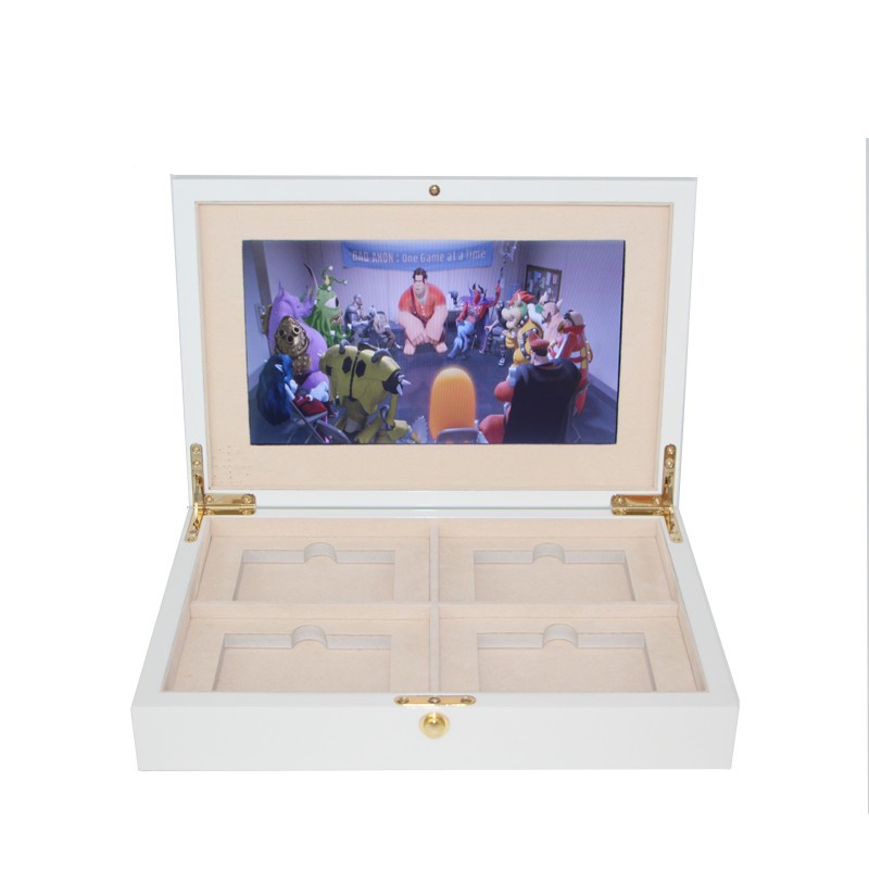 China Wood LCD Video Mailer Box For Gift Advertising wholesale