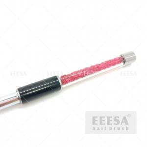 China Deluxe Red Swarovski Stones Crystal Handle Kolinsky Hair Acrylic Nail Brush Eeesa Nails Beauty wholesale