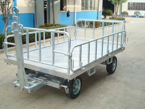 China Non Slip Airport Baggage Cart , Container Pallet Dolly Wear Resistant wholesale