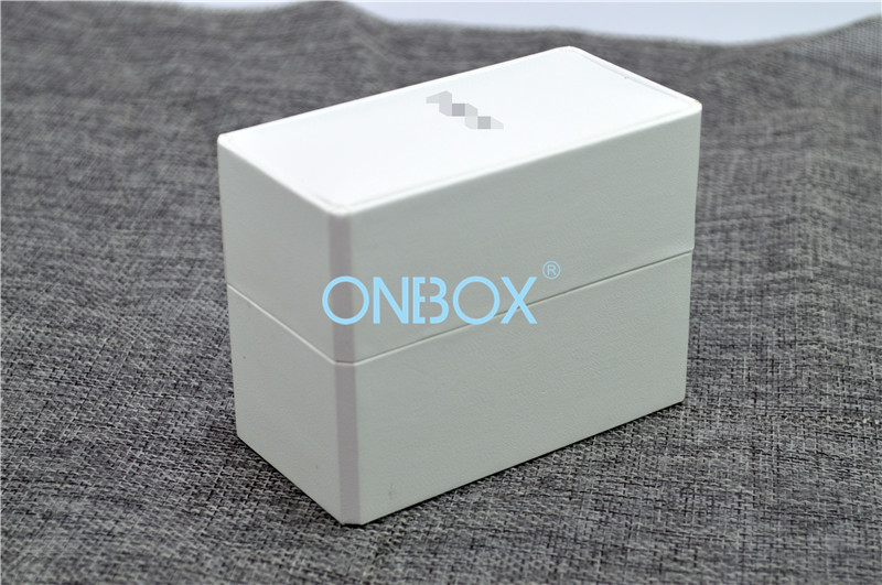 China White Paper Velvet Mechanical Watch Box With Hot stamping Logo wholesale