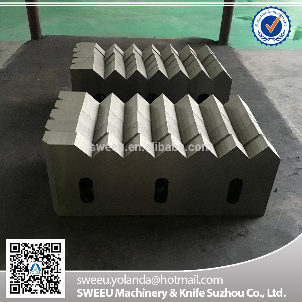 China D2 Steel Material Tire Shredder Blades HRC 56-58 Hardness Wear Resistance wholesale
