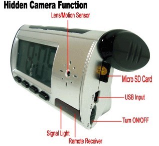 China Home Security Mini Alarm Clock DVR Spy Hidden Surveillance Camera Audio Video Recorder wholesale