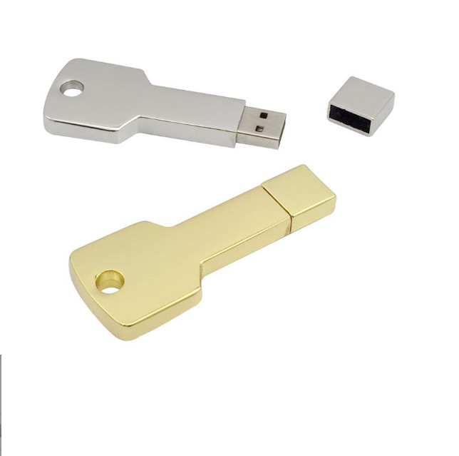 China Metal Key Shape USB Sticks Gold Silver USB KEY wholesale