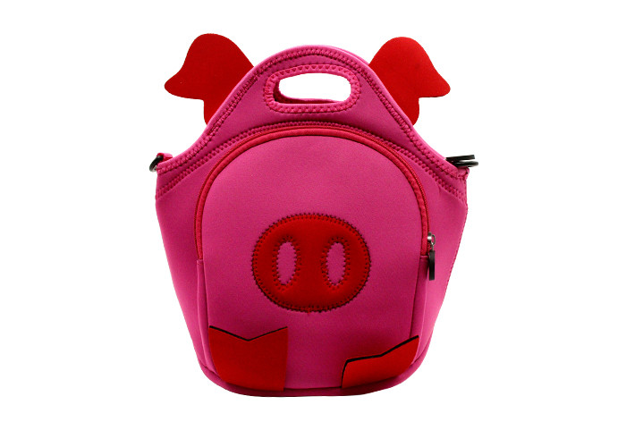 China Kids Custom Pink Neoprene Tote Bag Backpack Eco Friendly With One Shoulder Strap wholesale