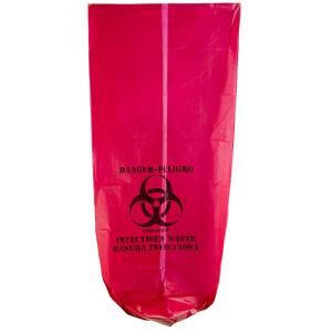 China Biohazard Recyclable Garbage Bags High Density 135L 33" X 40" Red Color wholesale