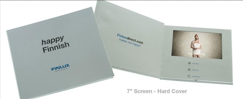 China 2.8 inch , 3.5 inch TFT LCD screen video booklet with Hardpaper / Magnetic switch wholesale