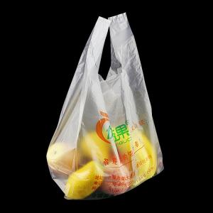 China Vest Shopping Degradable Plastic Bag, White Colour, HDPE Material wholesale
