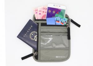 China Nylon Rfid Waist Pouch Pantone Color Optional , Passport Card Travel Money Belt wholesale