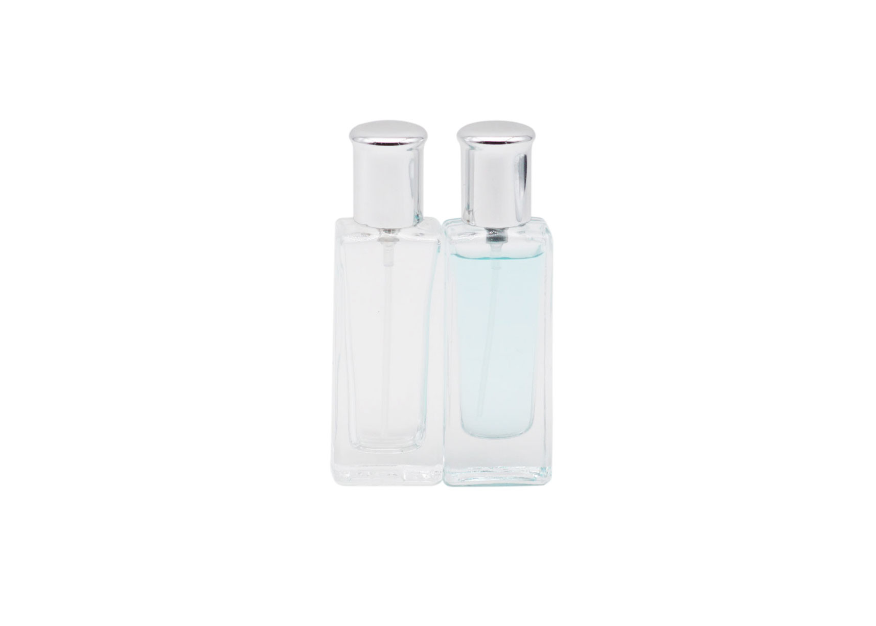 Buy cheap 50ml Clear Square Rectangle Shape Empty Glass Perfume Bottles from wholesalers