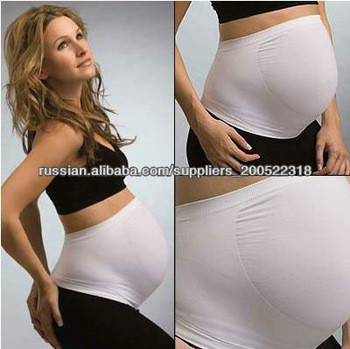 China Anti-Radiation Seamless Maternity Belly Bands White / Black With Nylon wholesale
