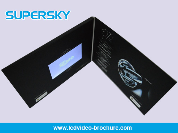 China Promotional LCD Video Brochure Free USB Cable Video Booklets With Durable Battery wholesale