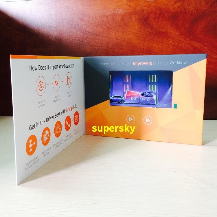 China Bespoke Automtic Video Brochure Card For Chrimas Gift , 480*272 Pixel Size wholesale