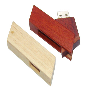 China Cute Rugged Swivel Wood USB Flash Drive For Pc ,  Wood Engraved Flash Drives wholesale