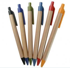 China promotional green eco paper ballpoint pen, good item for environment protect wholesale