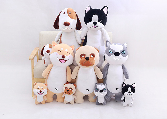 China EN71 Lovely Stuffed Animal Dog Toys 27cm / 60cm / 80cm Size With PP Cotton Material wholesale