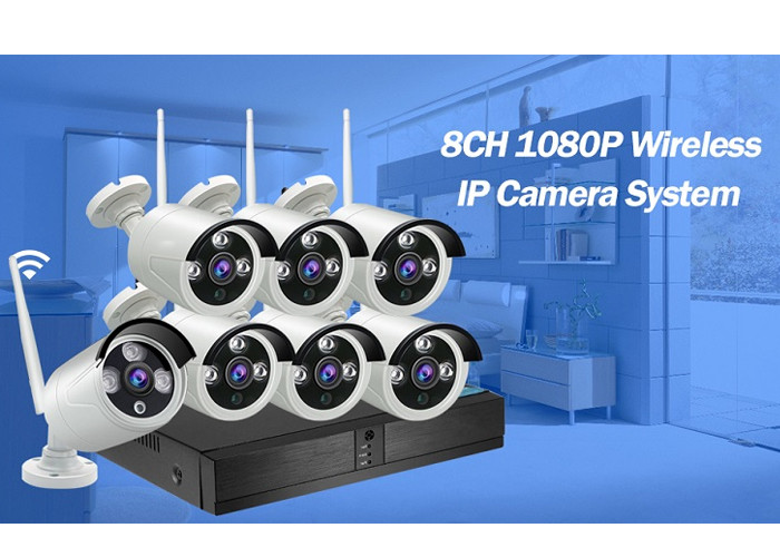 China 8CH HD WiFi Wireless Indoor Outdoor Home Security Camera System wifi nvr kit 720P wholesale