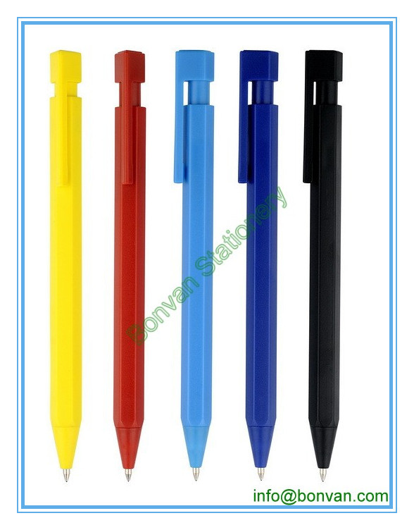 China plastic solid color gift pen, gift logo pen for popular advertising wholesale
