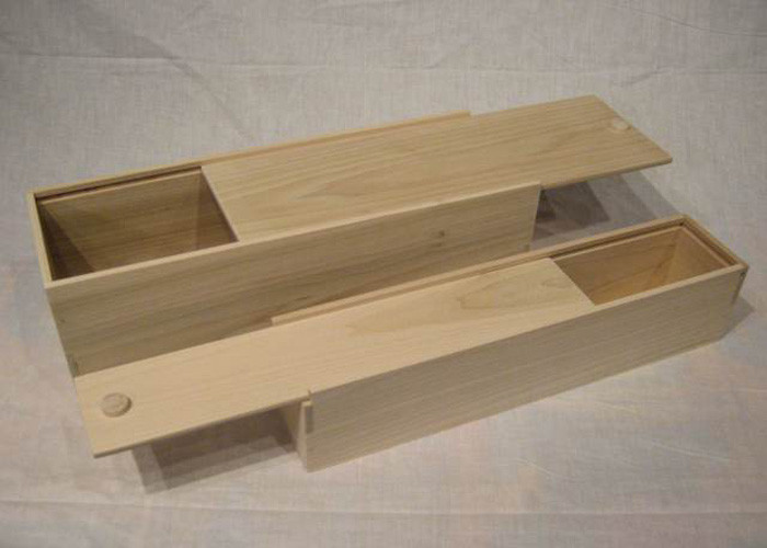 China Sliding Top Rectangle Solid Wood Bamboo Gift Box, China Handmade Wooden Tool Boxes Suppliers wholesale