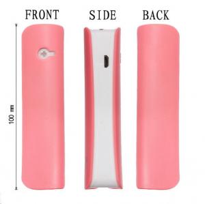 China Pink LED Mobile Portable USB Power Bank , Rechargeable Power Bank Usb Charger wholesale
