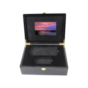 China panio paint usb upload video luxury box video jewerly video player box with compartments lcd invitation card wholesale