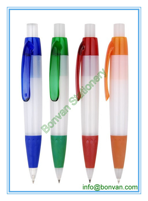 Buy cheap plastic transparent ball pen, transparent body plastic pen from wholesalers