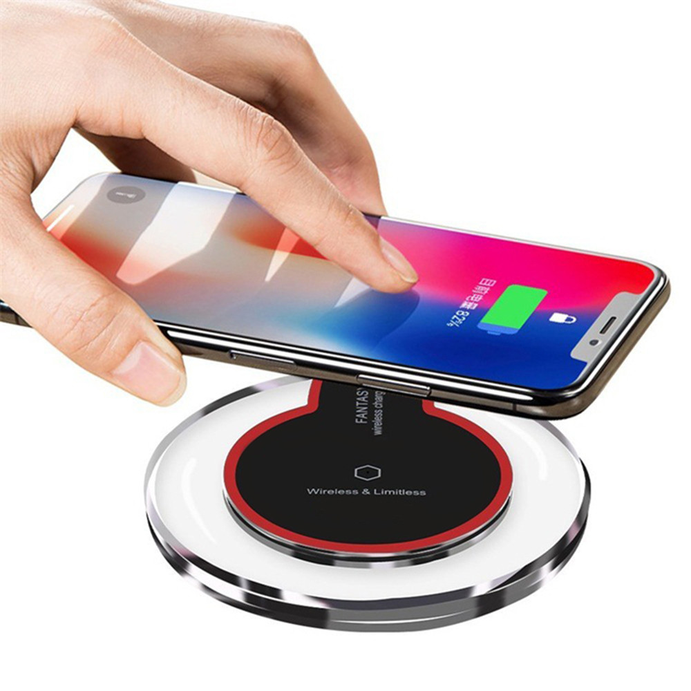 Best Bargain Portable Crystal LED Wireless Charging Pad K9 Qi Wireless Charger for sale
