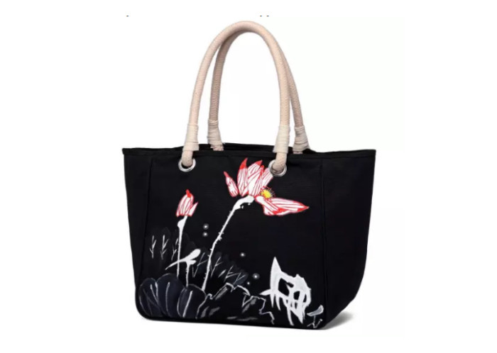 China Custom Eco - Friendly Washable Grocery Tote Bags 12oz Cotton Canvas For Women wholesale