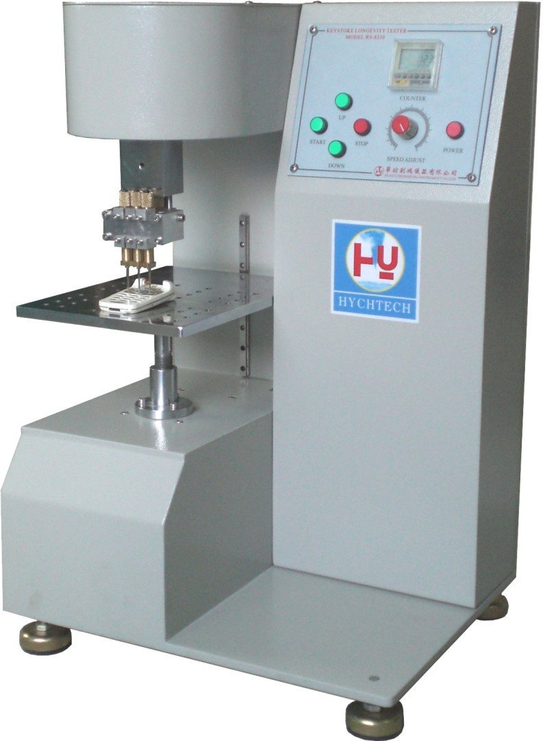 White Single Axis Electronic Universal Testing Machine , Button Life Testing for sale