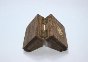 China Pine Wood Handmade Decorative Wooden Boxes , Hinged Wooden Craft Boxes Nature Color wholesale