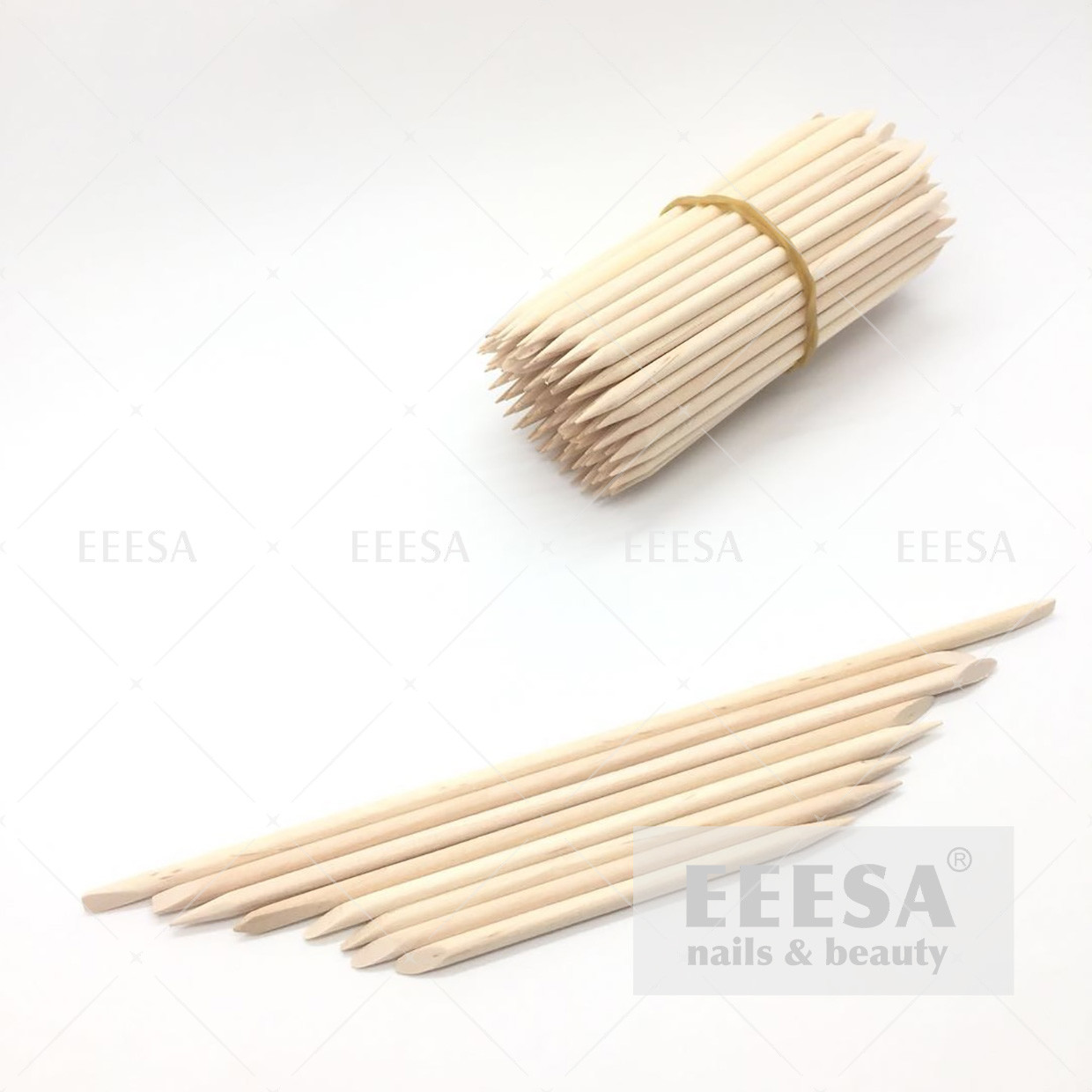 China Disposable  Orange Wood Sticks Double Ended Non Toxic Eco Friendly wholesale