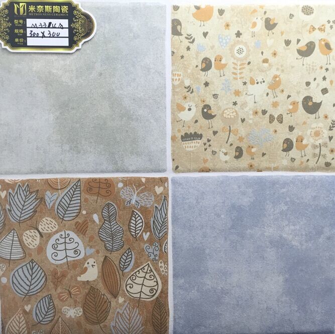 China Ceramic 300x300mm Multicolor Low Water Absorption Ink-jet printing Glazed Rustic Tiles wholesale
