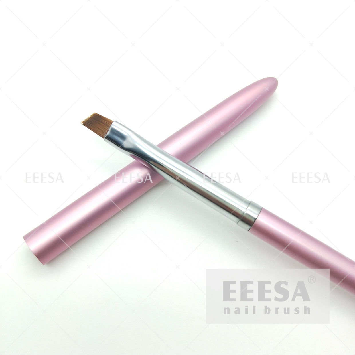 China Pink Metal Handle Synthetic Gel Brush Rust Resistant No Deformation wholesale