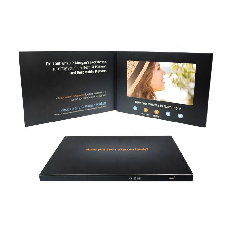China Creative 2.4 4.3 7 Inch LCD Display A4 Video Brochure A5 Digital Greeting Card For Brand Business birthday card wholesale
