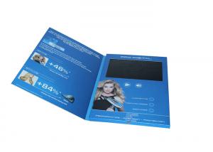 China Four color printed Video In Print Brochure with TFT screen / USB port , video business card wholesale