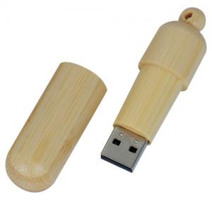 China Pen Bamboo Flash Drive Round Wooden  4GB  8GB 16GB Capacity Available 69*19mm wholesale