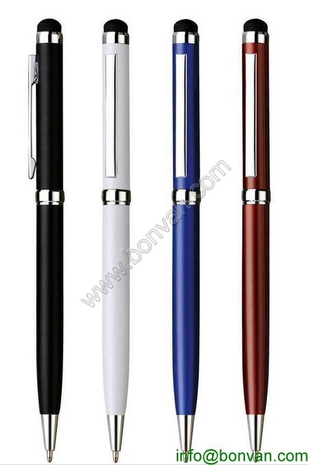 China Twist Action Ballpoint Pen W/ Capacitive Stylus, metal Capacitive pen for gift wholesale