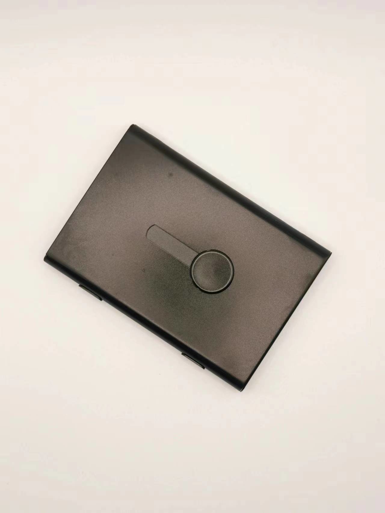 China Matt Finished Metal Card Clip Reusable Black Color Aluminum Business on sale