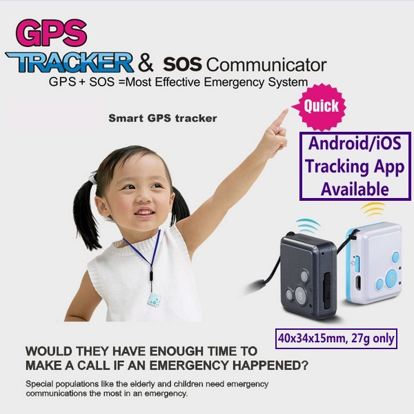 China Mini GSM GPS Tracker Child Kids Elderly SOS Emergent Help Communicator Sender W/ Microphone Speaker for 2-Way Phone Talk wholesale