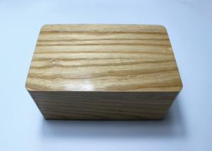 China Custom Made Small Wooden Gift Boxes , High Gloss Natural Wood Boxes With Hinged Lids wholesale